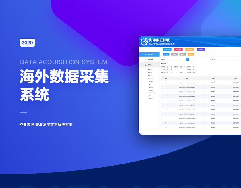 軟件定制開發：外貿行業數據采集軟件